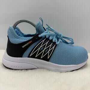 DKMILYDRY Blue Mesh Knit Steel Toe Safety Sneakers Women’s Size 5.5